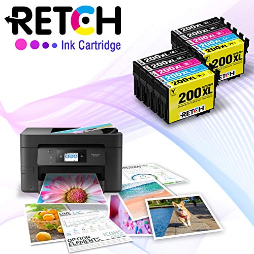 RETCH Remanufactured Ink Cartridge Replacement for Epson 200 XL 200XL T200XL, Used with XP-200 XP-310 XP-400 XP-410 XP-300 WF-2520 WF-2540 WF-2530 Printer (10 Pack)