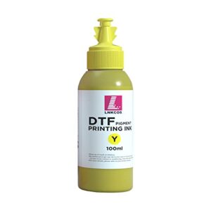 LNKCOS 6×100ML DTF Ink Refill for Inkjet Printer Heat Transfer Printing Direct to Film (2 White+CMYK,6 PCS)