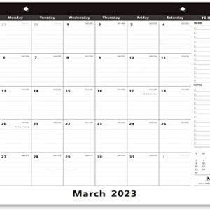 Nekmit Yearly Monthly Desk Pad Calendar, Wall Calendar for Planning, Ruled Blocks, Black