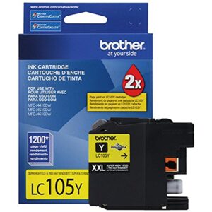 brother genuine lc105y super high yield xxl yellow -ink -cartridges