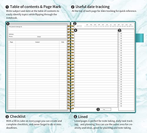 Regolden-Book To Do List Notebook , Daily To Do List Planner for Work, Project Planner Notebook for Daily Tasks & Personal Organizer, Checklist Notebook for Man/ Women, Pocket, Pen Loop, 160 Pages (7"x10")