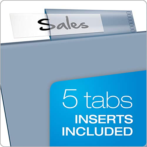 Cardinal Expanding Plastic Binder Dividers, Flexible Front Pockets Expand 1/4", 5-Tab, Insertable Multicolor Tabs, Letter Size, 1 Set (84012CB)