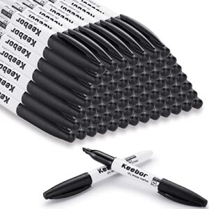 keebor basic chisel tip dry erase markers, black, 72 pack low-odor whiteboard markers, office & school supplies
