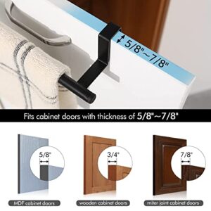 KES Cabinet Door Organizer with Towel Bar, Kitchen Cabinet Organizer with Towel Holder Cutting Board Organizer for Kitchen, Over The Cabinet Door Organize with Towel Rack Matte Black, KUR520-BK