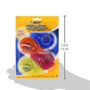 BIC White-Out Brand EZ Correct Correction Tape, 4 Count