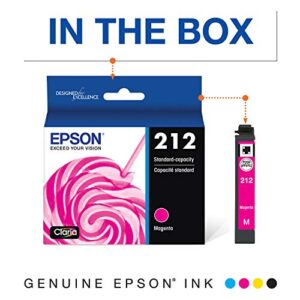 EPSON T212 Claria -Ink Standard Capacity Magenta -Cartridge (T212320-S) for Select Epson Expression and Workforce Printers