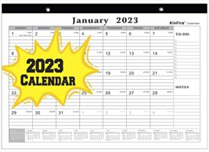 kinfira desk calendar 2023 17″ x 12″ – sturdy desktop calendars runs until december 2023 thick desk / wall calendar with plenty writing space