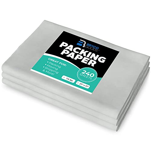 Packing Paper Sheets for Moving - 7.5lb - 240 Sheets of Newsprint Paper - Must Have in Your Moving Supplies - 27" x 17" - Made in USA