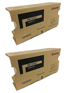 kyocera tk-3182 (tk3182) black toner cartridge 2-pack for p3055dn