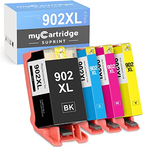 902XL Ink Cartridges Compatible Ink Cartridge Replacement for HP 902XL 902 XL for OfficeJet Pro 6978 6968 6962 6960 6958 6950 6970 (Black Cyan Magenta Yellow) Combo Pack 902 XL