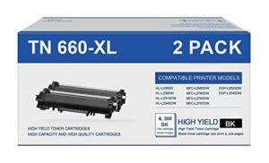 brother tn660 remanufactured ink cartridge set (2 pack). works great wih brother mfc-l2700dw hl-l2380dw dcp-l2540dw printers