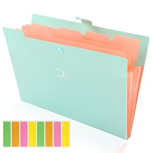 animusphere a4 file folders accordion file organizer folders with pockets aesthetic paper organizer folder for school office (jade)