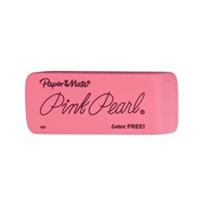 Paper Mate Erasers Pink Pearl Large Erasers, 12 Count