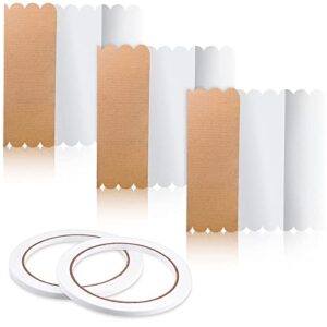 tri fold display board 3 pieces poster board fold presentation board white foldable paperboard with 2 rolls of double sides adhesive tape (yellow, white, 14 x 22 inch)