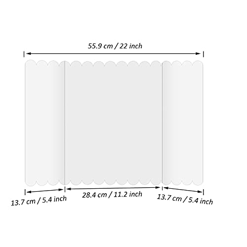 Tri Fold Display Board 3 Pieces Poster Board Fold Presentation Board White Foldable Paperboard with 2 Rolls of Double Sides Adhesive Tape (Yellow, White, 14 x 22 Inch)