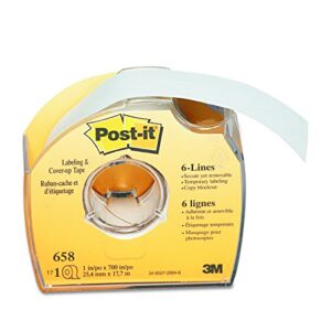post-it labeling & cover-up tape, 1 roll, 1 in x 700 in (658)