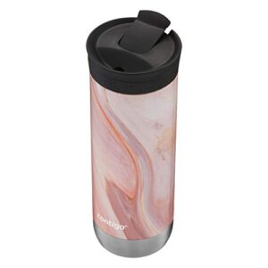 Contigo Matterhorn Vaccum Insulated Stainless Steel Water Bottle with Chug Cap, 20oz Pink Marble