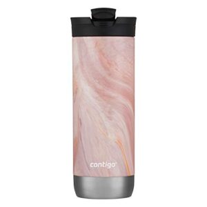 Contigo Matterhorn Vaccum Insulated Stainless Steel Water Bottle with Chug Cap, 20oz Pink Marble