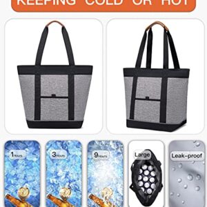 TIIOCTI Insulated Cooler Bag reusable grocery tote bags Transport Large lunch box for women Cold Or Hot Food Apply to Delivery Bag Travel Picnic