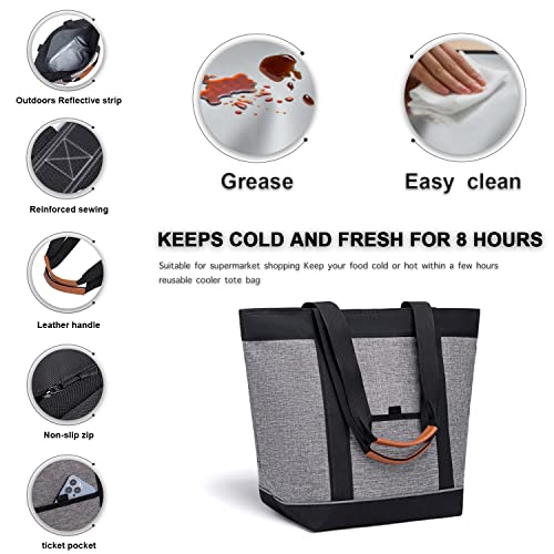 TIIOCTI Insulated Cooler Bag reusable grocery tote bags Transport Large lunch box for women Cold Or Hot Food Apply to Delivery Bag Travel Picnic