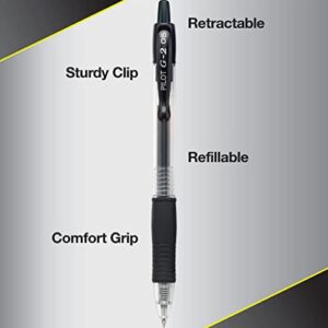 PILOT G2 Premium Refillable and Retractable Rolling Ball Gel Pens, Extra Fine Point, Black Ink, 5-Pack (31173)