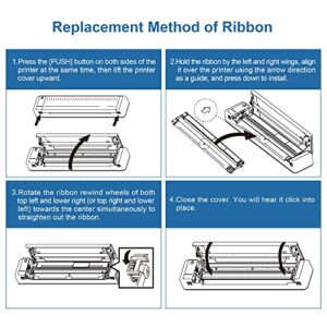 POLONO Thermal Transfer Ribbon, Thermal Ribbon Support MT800 (216mm) Portable Thermal Printer, Exclusive Thermal Ribbon Compatible for HPRT MT800 Wireless Bluetooth Portable Printer for Home/Office