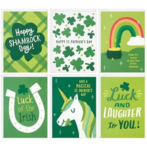 Hallmark St. Patricks Day Cards Assortment, 36 Cards with Envelopes (Unicorns, Rainbows, Shamrocks)