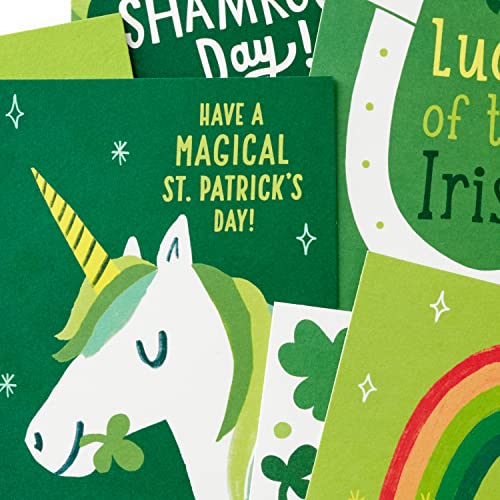 Hallmark St. Patricks Day Cards Assortment, 36 Cards with Envelopes (Unicorns, Rainbows, Shamrocks)