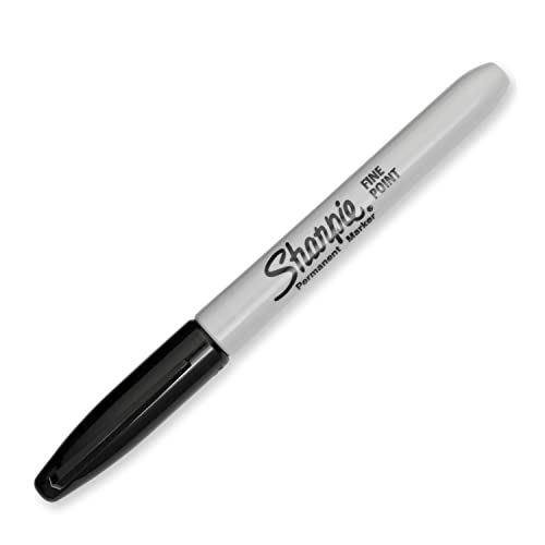 SHARPIE Permanent Markers, Fine Point, Black, 12 Count