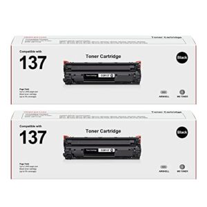 crg137 137 black toner cartridge, replacement for canon cartridge 137 crg 137 to use with imageclass mf232w mf242dw d570 mf236n mf230 mf240 mf247dw mf227dw mf244dw (black, 2-pack)