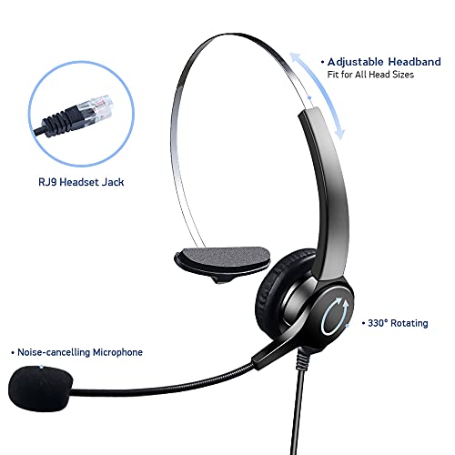 CALLANY Call Center Telephone with Noise Cancellation Headset (HT500)