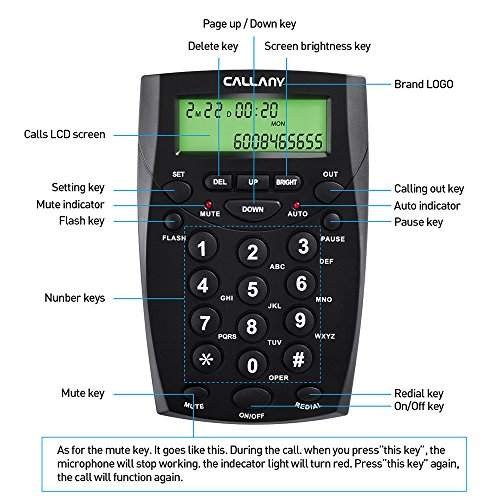 CALLANY Call Center Telephone with Noise Cancellation Headset (HT500)