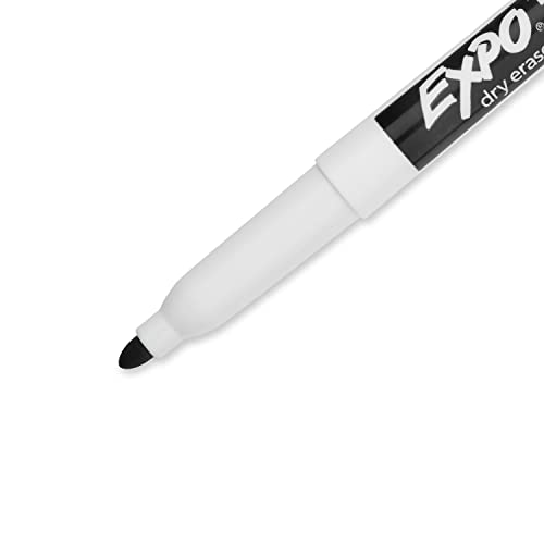 EXPO Low Odor Dry Erase Markers, Fine Tip, Black, 36 Count