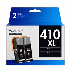 valuetoner remanufactured ink cartridge replacement for epson 410xl 410 xl t410xl high yield to use with expression xp-7100 xp-530 xp-630 xp640 xp-830 xp635 printer (2-black)