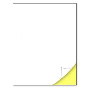 30 sheets, printable white sticker paper, laser/inkjet printing – matte, letter size (8.5″ x 11″)