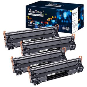 valuetoner compatible toner cartridge replacement for canon 137 crg 137 9435b001aa to use with imageclass d570 mf236n mf247dw lbp151dw mf227dw mf229dw mf216n mf232w mf217w lbp151dw mf249dw (4 black)