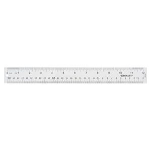 westcott clear flexible acrylic ruler, acrylic, 12 in, metric