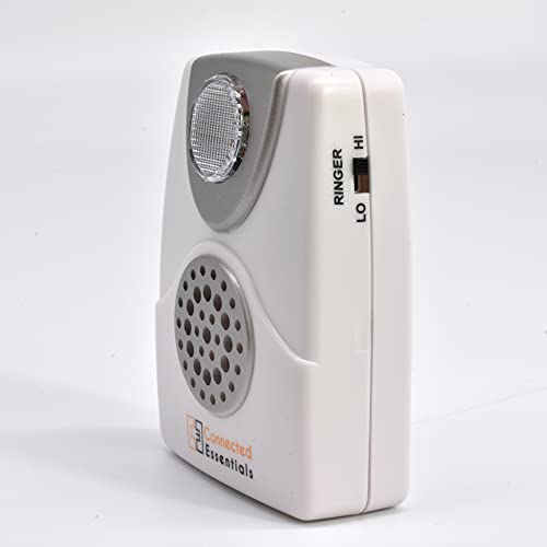 Telephone Ringer Amplifier by Connected Essentials - Loud Ringer with Bright Flashing Light