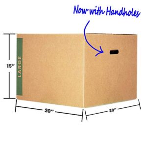 Large Moving Boxes Pack of 12 with Handles– 20" x20" x15" – Cheap Cheap Moving Boxes