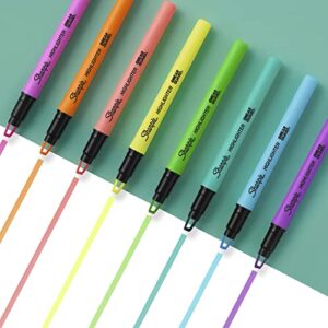 SHARPIE Highlighter, Clear View Highlighter with See-Through Chisel Tip, Stick Highlighter, Assorted, 8 Count