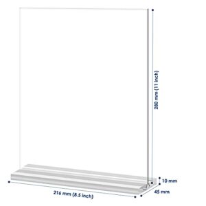 NEWNEWSHOW® 8.5x11 Acrylic Sign Holder 3 Pack Vertical Double-Sided Display (Optional 8.5x11 8.5x5.5 5x7 Horizontal and Vertical)