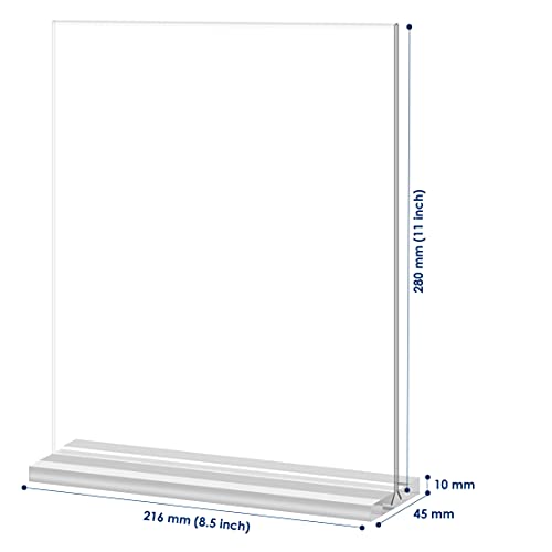 NEWNEWSHOW® 8.5x11 Acrylic Sign Holder 3 Pack Vertical Double-Sided Display (Optional 8.5x11 8.5x5.5 5x7 Horizontal and Vertical)