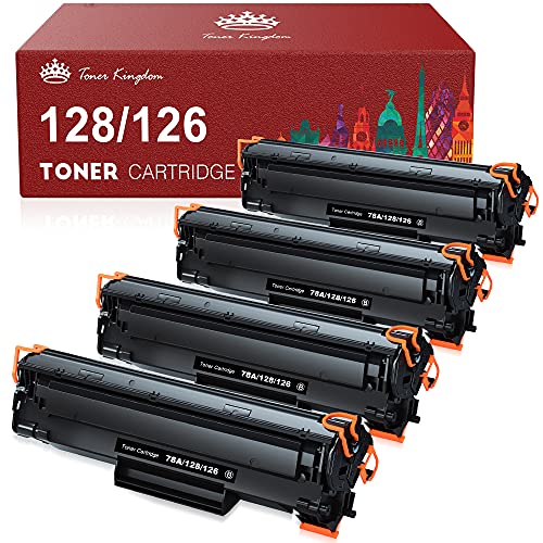 Toner Kingdom Compatible Toner Cartridge Replacement for Canon 128 CRG128 ImageCLASS D530 MF4770N MF4890DW D550 MF4880DW LBP6230DW MF4450 D560 MF4570DN Faxphone L100 L190 Laser Printer(Black,4-Pack)