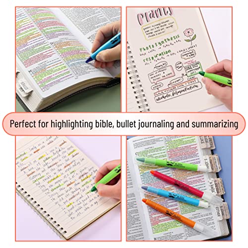 Mr. Pen No Bleed Gel Highlighter, Bible Highlighters, Assorted Colors, Pack of 8