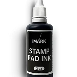 iMARK Premium Refill Ink for Self-Inking Stamps, Daters and Stamp Pads (2 oz, Black)