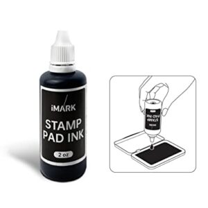 iMARK Premium Refill Ink for Self-Inking Stamps, Daters and Stamp Pads (2 oz, Black)