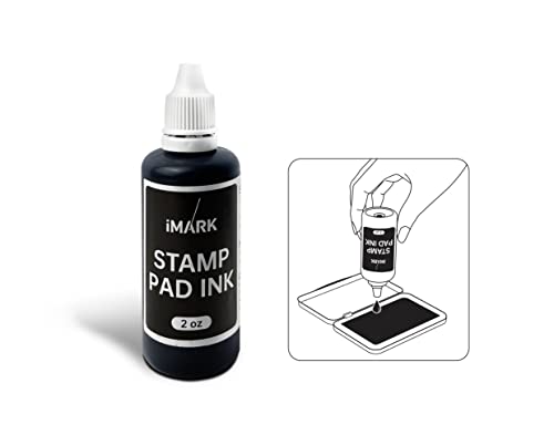 iMARK Premium Refill Ink for Self-Inking Stamps, Daters and Stamp Pads (2 oz, Black)