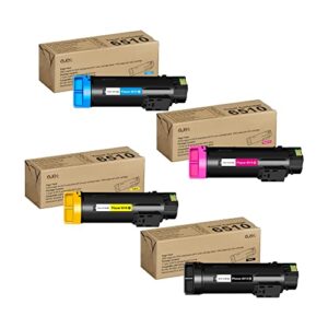 ejet phaser 6510/ workcentre 6515 high capacity toner cartridge (5500 pages) compatible replacement for xerox phaser 6510 workcentre 6515 printer (1 black, 1 cyan, 1 magenta, 1 yellow, 4-pack)