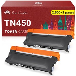 toner kingdom compatible toner cartridge replacement for brother tn450 tn420 tn-450 tn-420 for hl-2270dw hl-2280dw hl-2240 hl-2230 mfc-7360n mfc-7860dw intellifax-2840 2940 dcp-7065dn printer(2 black)