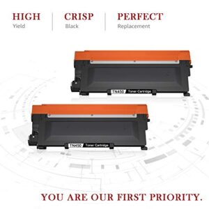 Toner Kingdom Compatible Toner Cartridge Replacement for Brother TN450 TN420 TN-450 TN-420 for HL-2270DW HL-2280DW HL-2240 HL-2230 MFC-7360N MFC-7860DW IntelliFax-2840 2940 DCP-7065DN Printer(2 Black)